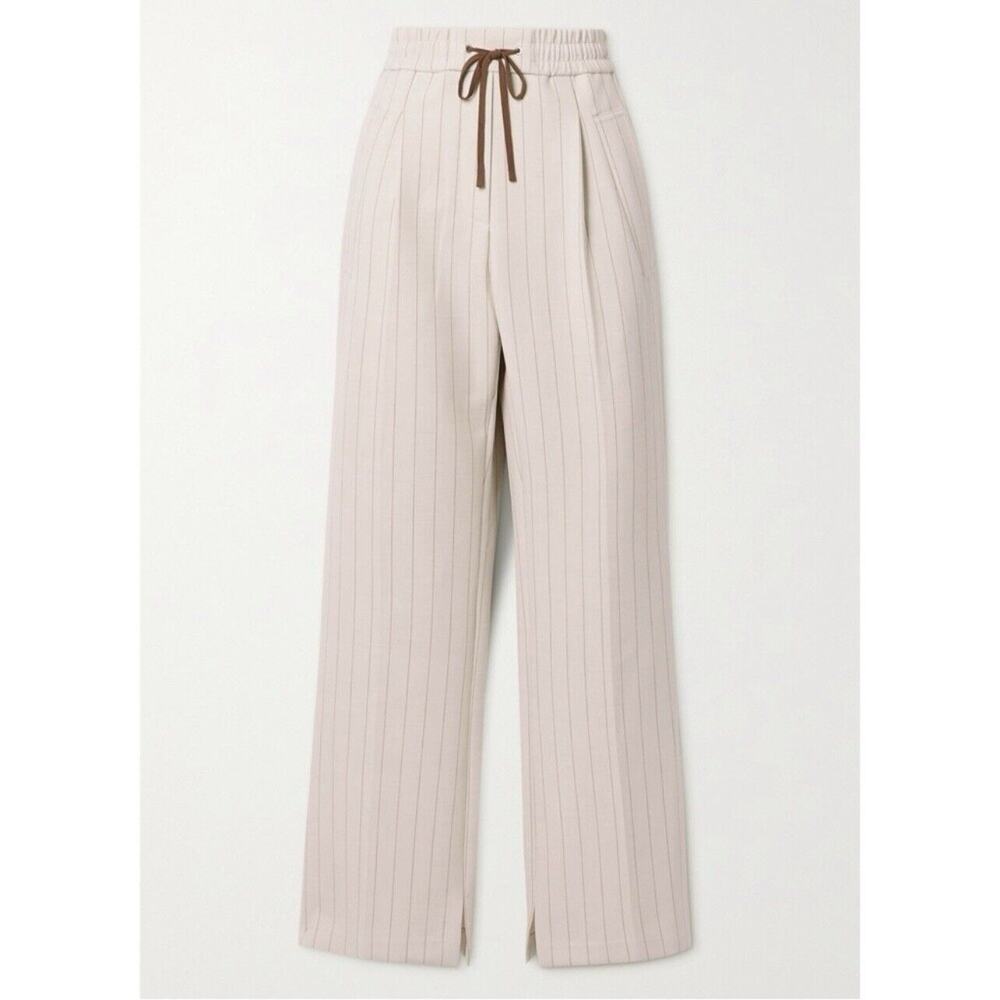 3.1 Phillip Lim Ecru Striped‎ Woven Track Trouser Pants - Picture 2 of 7